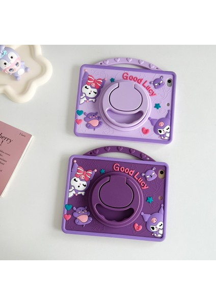 Apple iPad Air 11INÇ M2 2024 Kılıf Cute Dolls Standlı Eğlenceli 3D Karekterli Çocuk Kılıfı A2902 A2903 A2904