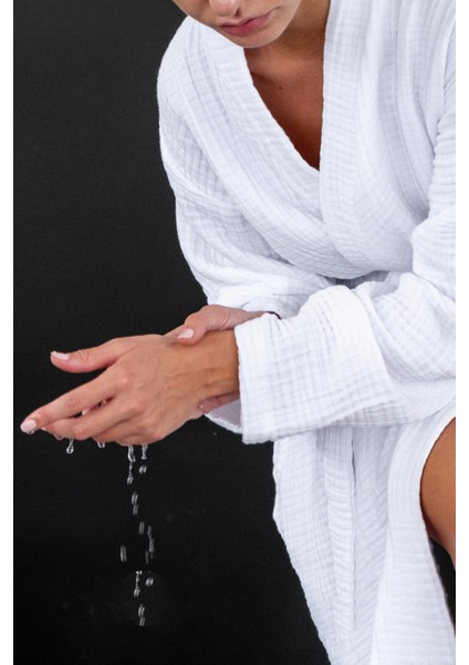 Cocoon %100 Pamuk Premium Bornoz Beyaz