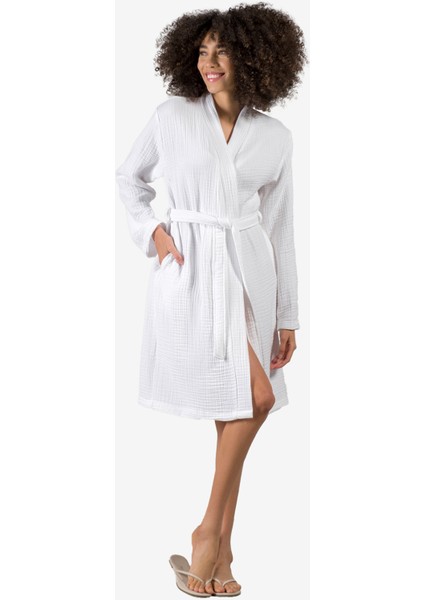 Cocoon %100 Pamuk Premium Bornoz Beyaz modelleri