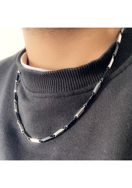 316L Çelik Çift Renkli 55 CM Erkek Zincir ZN-229 fiyatları