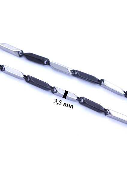 316L Çelik Çift Renkli 55 CM Erkek Zincir ZN-229 modelleri