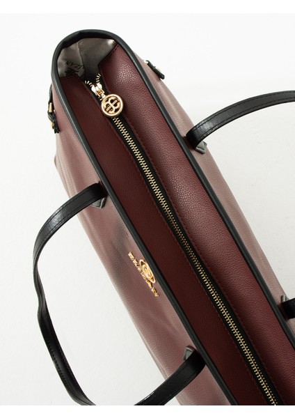 Geniş Iç Hacimli Bordo Shopping Kadın Omuz Çantası fiyatları