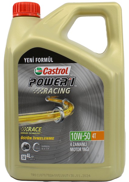 Power 1 Racing 4T 10w50 - 4 Lt - Motorsiklet Yağı