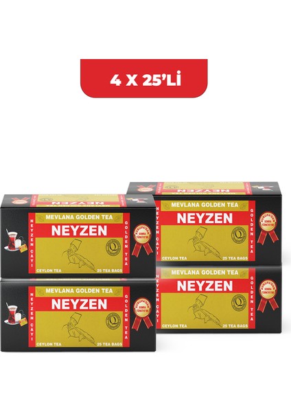 Sallama Mevlana Tea Group Bardak Poşet Siyah Yaprak Çay 4 x 25'li