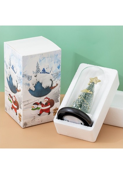 Muchen Noel Ağacı Cam Kapağı Yaratıcı Parlayan Noel Cam Kapağı Süsler Noel Hediyesi (Yurt Dışından) modelleri