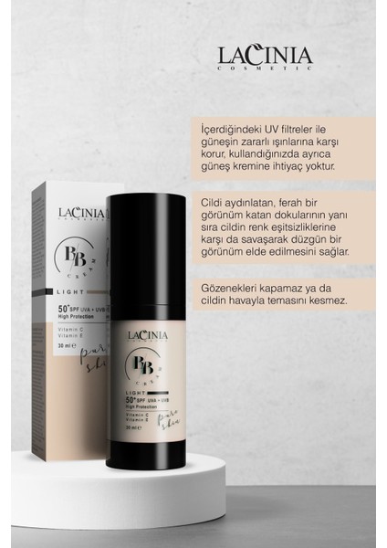 Bb Cream Light 30ml 50spf fiyatları