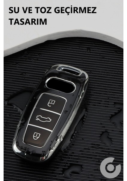 Audi A3 A4 A6 A7 A8 & B9 C8 4K D5 & S7 S8 & Q7 Q8 & E-Tron Tpu Anahtar Kılıfı (1 Adet)