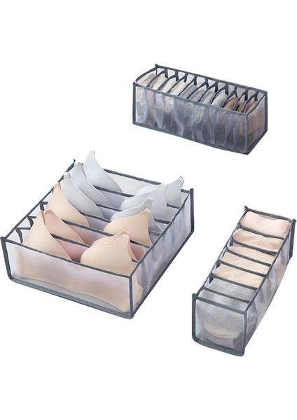 3 Adet 1 Takım Yatak Odası Dolap Organizatör Çorap Külot Ev Ayrı Iç Çamaşırı Saklama Kutusu Sutyen Katlanabilir Çekmece Organizatör (Yurt Dışından)
