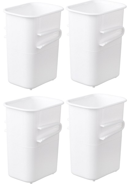 Buzdolabı Gıda Sıralama Saklama Kutusu Plastik Çok Kullanımlı Mutfak Çubuklarını Eşyaları Tutucu Banyo Organizatör 4 Adet Beyaz (Yurt Dışından)