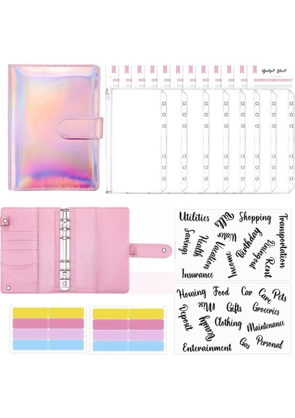 Budget Binder Set - Budget Binder With Cash Envelopes, Cash Organizer Money Saving Binder Cash Envelopes For Budgeting A (Yurt Dışından)