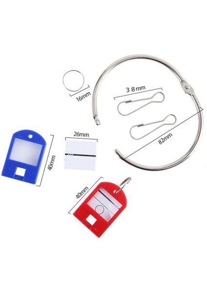 Portable Metal Ring Key Organizer With 10 Spring Hooks & Key Tags With Ring And Label Window (Yurt Dışından)