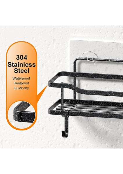 Yapışkanlı Duş Sepeti, Duş Rafı, Iç Duş ve Banyo Depolama Için Paslanmaz Duş Organizatörü (Yurt Dışından) modelleri