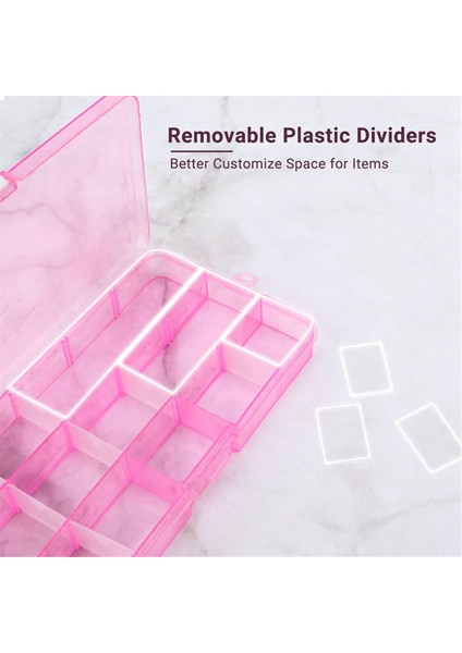 Small Compartment Organizer Case, 4pcs 15-Grid Adjustable Plastic Box With Dividers, Empty Storage Container (Yurt Dışından) fiyatları