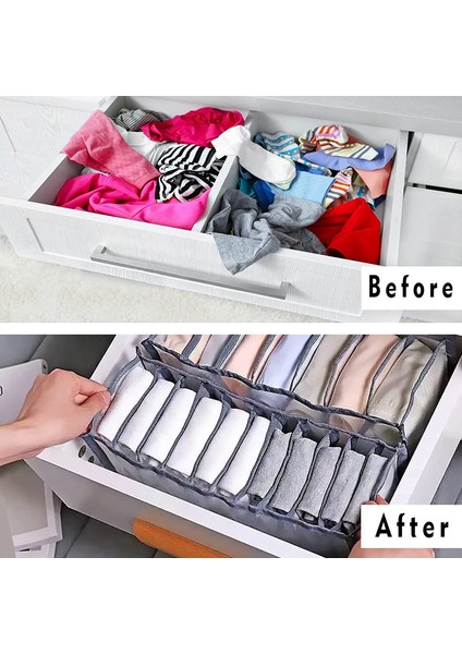 4 Set Iç Giyim Çekmece Organizatör Çorap Organizatör, Katlanabilir Naylon Mesh Dolap Organizatör Dresser Organizatör - Gri (Yurt Dışından) modelleri