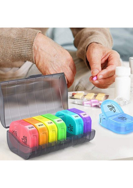 Haftalık Hap Organizatörü 2 Kez 7 Gün Am Pm Hap Kutusu ve Vitaminler, Balık Yağları, Takviyeler Için Büyük Bpa Içermeyen Hap Kutusu (Yurt Dışından)