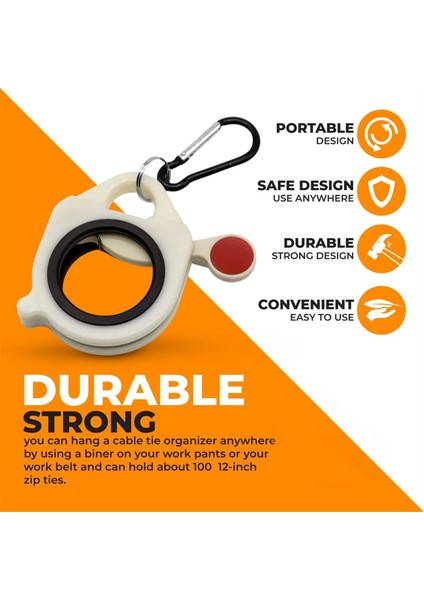 2pcs Zip Tie Organizer-Cable Zip Tie Organizer For Heavy Duty Ties And Metal Ties,zip Ties Holder For Tool Belt (Yurt Dışından) fiyatları