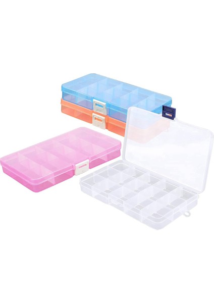 Küçük Bölmeli Organizatör Çantası, 4pcs 15-Izgara Bölücülü Ayarlanabilir Plastik Kutu, Boş Saklama Kabı (Yurt Dışından)