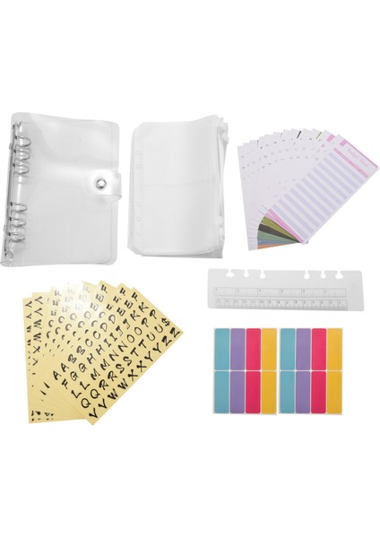 38 Adet Bütçe Organizatör Bağlayıcı Nakit Zarf Sistemi, Çıkartmalar, Bütçe Sayfaları, Pvc Çantalar, Para Planlayıcısı Için, Beyaz (Yurt Dışından)
