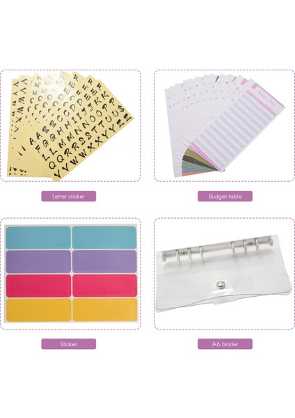 38 Adet Bütçe Organizatör Bağlayıcı Nakit Zarf Sistemi, Çıkartmalar, Bütçe Sayfaları, Pvc Çantalar, Para Planlayıcısı Için, Beyaz (Yurt Dışından) fırsatları