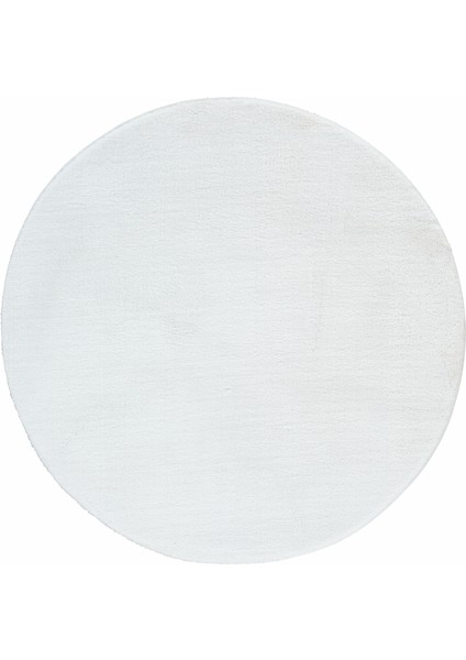 Sare By Kaşmir Halı Cosy Daily Yuvarlak Beyaz 100 x 100 cm