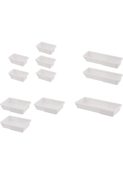 11 Paket Genişletilebilir Çekmece Organizatörleri, Plastik Makyaj Organizatör Kapları, Organizatör Kutuları, Organizatör Tepsisi Stora (Yurt Dışından)