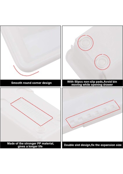 11 Paket Genişletilebilir Çekmece Organizatörleri, Plastik Makyaj Organizatör Kapları, Organizatör Kutuları, Organizatör Tepsisi Stora (Yurt Dışından) fırsatları