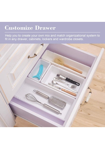 11 Paket Genişletilebilir Çekmece Organizatörleri, Plastik Makyaj Organizatör Kapları, Organizatör Kutuları, Organizatör Tepsisi Stora (Yurt Dışından) indirimleri