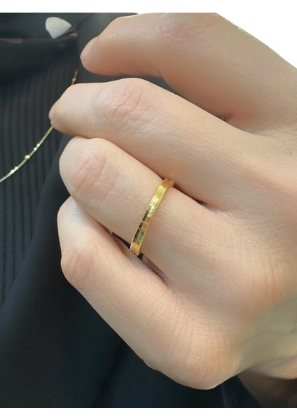 22 Ayar Altın Oluklu Ajda Yüzük Alyans Çok Şık fiyatları