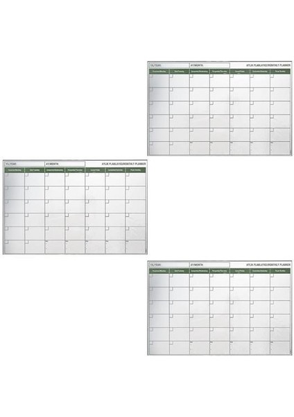 Manyetik Yapışkanlı Bir Aylık Program Planlayıcı Takvim 85X56 cm