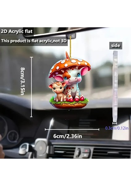 2d Akrilik Mantar Inek Anahtarlık fiyatları