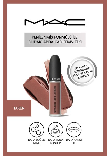 Powder Kiss Ağırlık Yapmayan Pudralı Mat Bitişli Ruj - TAKEN 5ML