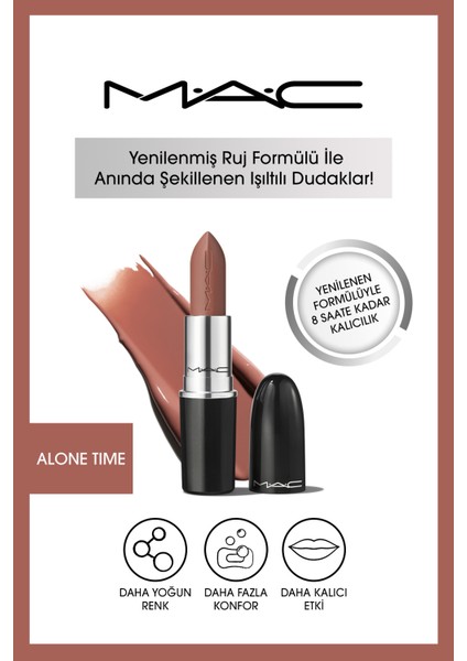 Lustreglass Lipstick Sheershine Ruj - Alone Time 3gm