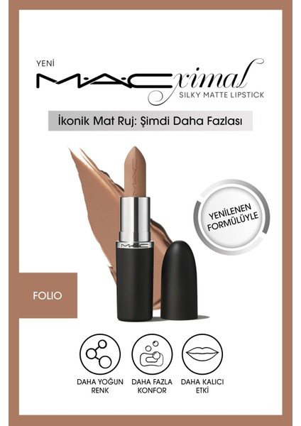 Silky Matte Lipstick Nemlendirme Etkili Yoğun Renk Sağlayan Ruj -FOLIO 3.5GM