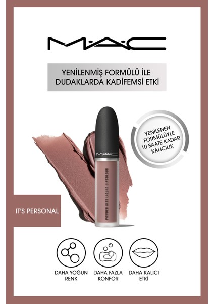 Powder Kiss Ağırlık Yapmayan Pudralı Mat Bitişli Ruj - IT'S PERSONAL 5ML