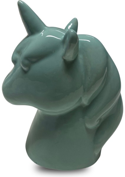 - El Yapımı Seramik Unicorn Kumbara