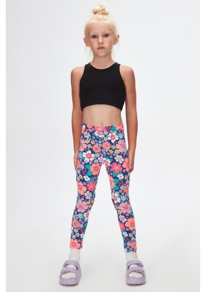 Neon Garden Kız Çocuk Desenli Yazlık Tayt