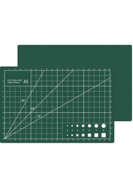 A5 Kesme Matı Patchwork - Cutting Mat - Kesme Tablası - Kesim Altlığı - 22*15 cm - Yeşil fiyatları