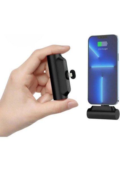 Mini Apple iPhone Powerbank 5000 mAh Harici Pil Kablosuz Apple iPhone Taşınabilir Batarya Hızlı Şarj Powerbank
