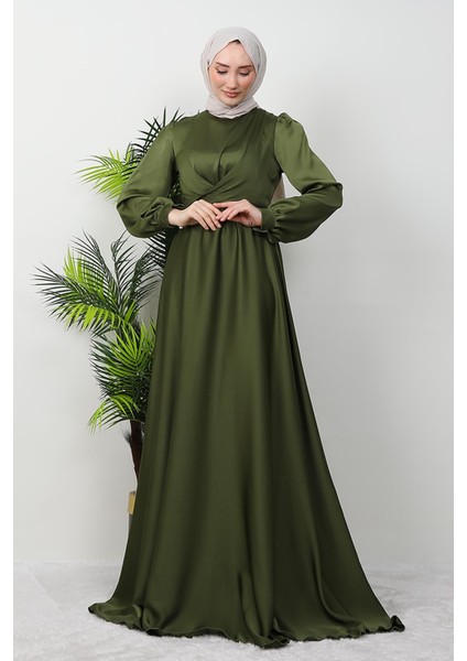 Çapraz Kuşaklı Abiye Açık Haki fiyatları