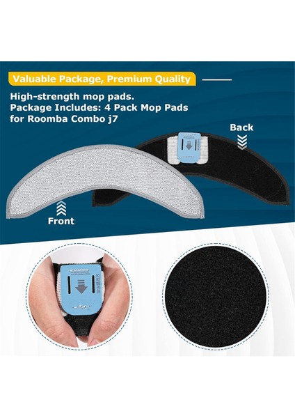 Su Tankı Filtreleri Paspas Bezi Pedleri Irobot Roomba J7+/ J9+ Otomatik Emişli Paspas Robot Süpürge Parçaları (Yurt Dışından) indirimleri