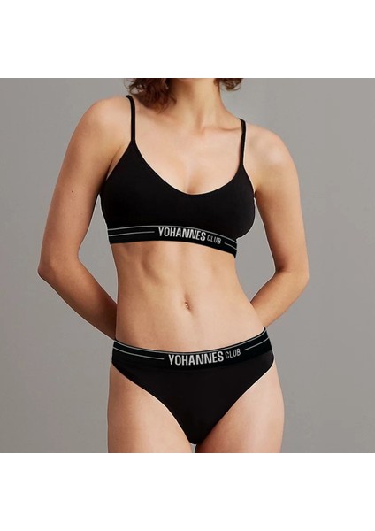 Yohannesclub, Kadın, Iç Çamaşırı Takımı, (Bralet-Slip), Siyah