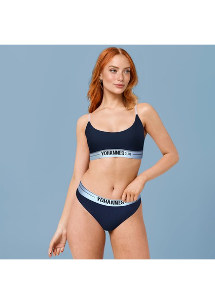 Yohannesclub, Kadın, Iç Çamaşırı Takımı, (Bralet-Slip), Lacivert
