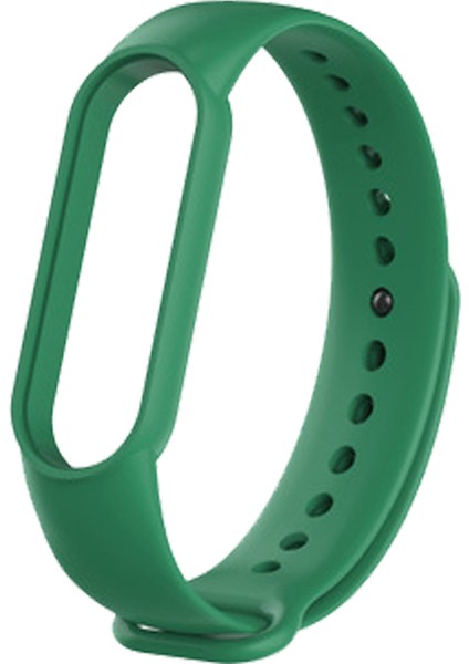 Xiaomi Mi Band 5 ve 6 Akıllı Bileklik Silikon Kordon Kayış Koyu Yeşil