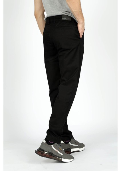 Normal Bel Slim Fit Siyah Erkek Chino Pantolon 242 Lcm 221016 New Chıno 2 Siyah