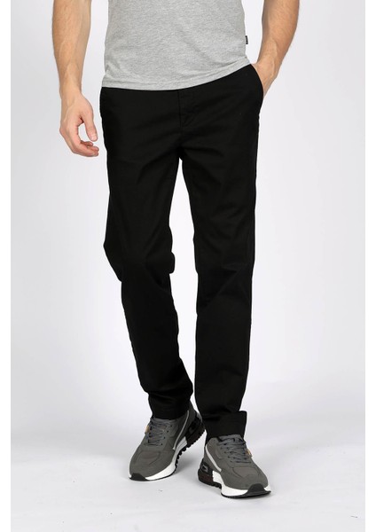 Normal Bel Slim Fit Siyah Erkek Chino Pantolon 242 Lcm 221016 New Chıno 2 Siyah