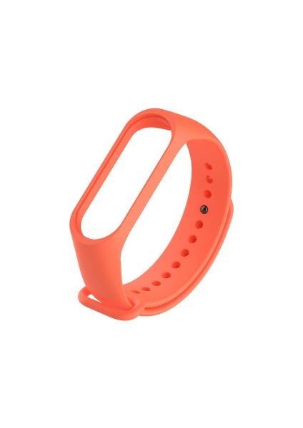 Xiaomi Mi Band 3 - Mi Band 4 Akıllı Bileklik Kordon Kayış Turuncu