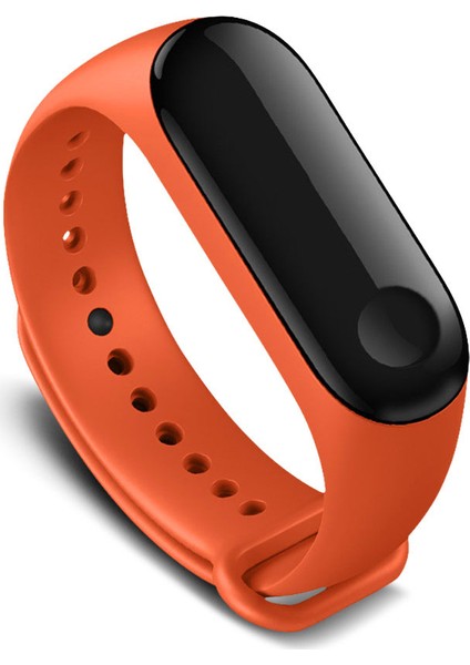 Xiaomi Mi Band 3 - Mi Band 4 Akıllı Bileklik Kordon Kayış Turuncu
