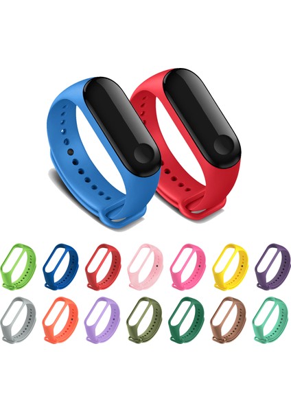 Xiaomi Mi Band 3 - Mi Band 4 Akıllı Bileklik Kordon Kayış Turuncu