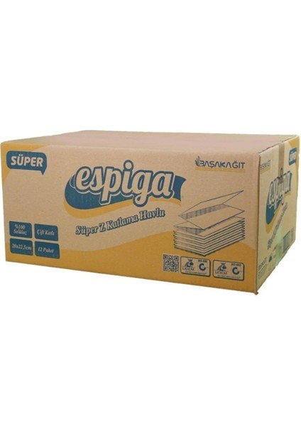 Süper Z Katlama Havlu 150 * 12 Paket