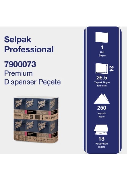 Professıonal Premıum Dispenser Peçete 18 * 250